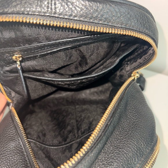 Michael Kors Black Backpack with Gold Accents